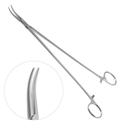 Bridge Deep Surgery Forceps Very Delicate Curved 11 inch