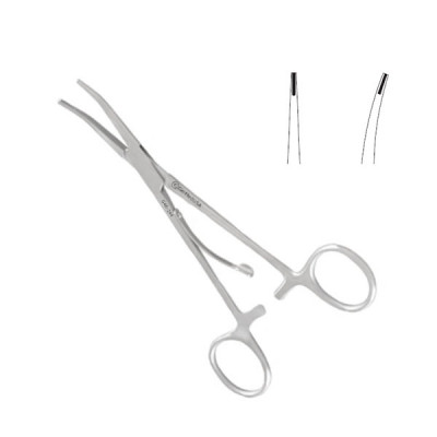 McKenzie Clip Applying Forceps Curved Jaws Straight Handles Size 6 inch
