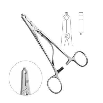 Raney Scalp Clip Applying Forceps Size 6 1/4 inch