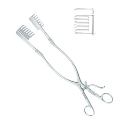 Beckman Eaton Laminectomy Retractor Hinged Sharp 7x7 Teeth 1 3/4 inch Wide X 2 inch Deep Size 12 3/4 inch