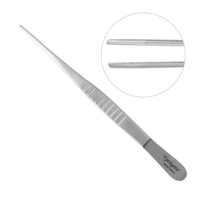 Debakey Thoracic Tissue Forceps 2.5mm wide Tips 9 1/2 inch