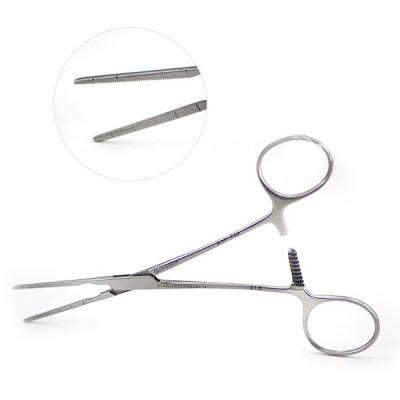 Cooley Pediatric Vascular Clamps 5mm Calibrations On Outer Side Of Jaws Size 5 1/2 inch Angled Jaws