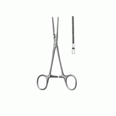 Cooley Pediatric Vascular Clamps, 5mm Calibrations on outer side of jaws, Size 5 1/2 inch,Straight jaws