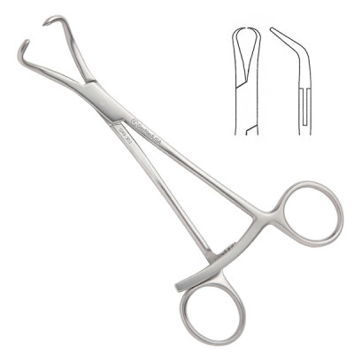 Stagbeetle Forceps 4 3/4 inch Curved With Pointed Tips