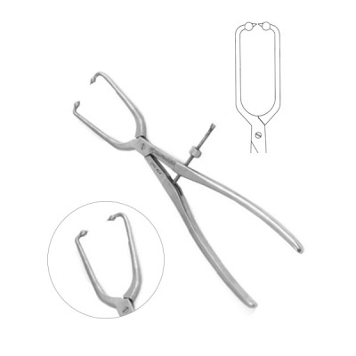 Pelvic Reduction Forcep 10 inch Straight Long Ball Pointed Tips With Speedlock