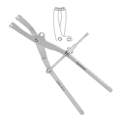 Pelvic Reduction Forcep 13 1/2 inch Adjustable Jaw for Screws With Speedlock