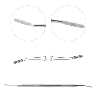 Nail Rasp No 93 Double Ended 6 3/4 inch Delicate Angled Up/Down 2mm Plain Serrated
