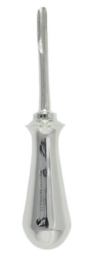 Solid Bulb Handle Elevator 4mm Stainless Steel Tip Wolf Tooth Elevator Length 4 3/4 inch
