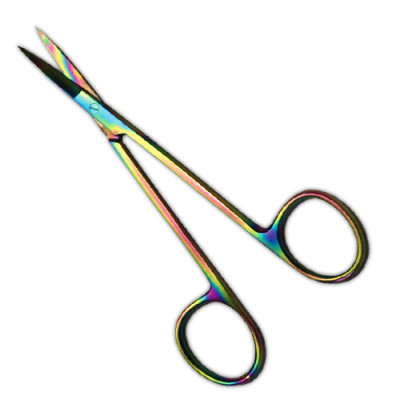 Iris Scissors 4 1/2 inch Rainbow Coated