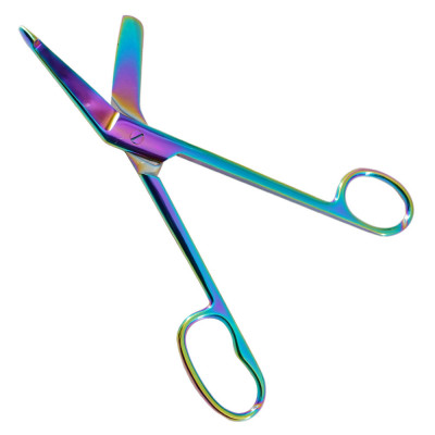 Lister Bandage Scissors 8 inch with One Large Ring Color Coated
