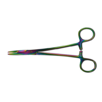 Olsen Hegar Needle Holder Scissors Combination - Rainbow Coated