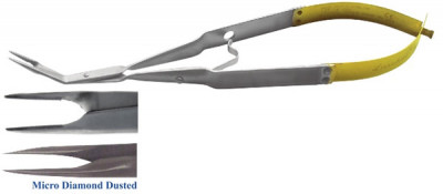 N-S Forceps 45 Degree with Titanium carbide coating and mm markings
