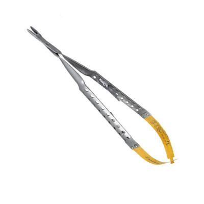Universal Needle Holder 15 cm Curved Tips Round Handle