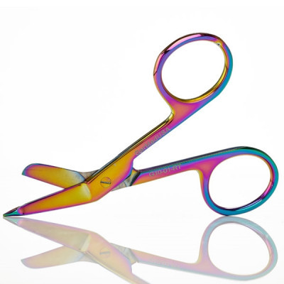 Rainbow Color Coated Bandage Scissors