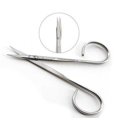 Ribbon Scissors 4 in Straight 15mm Blunt/Blunt - Delasco