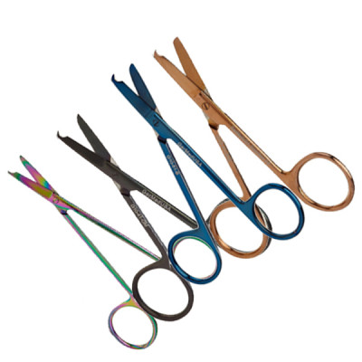 Stitch Suture Removal Scissors, Color Coated Straight 5 1/2 inch