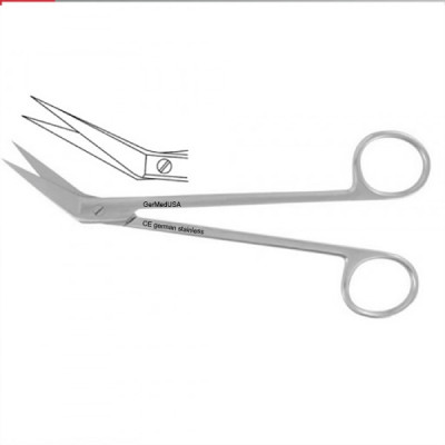Locklin Gum Scissors Straight Shanks One Serrated Blade 6 1/4 inch
