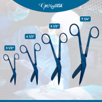 Blue Color Coated Bandage Scissors