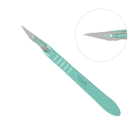 Disposable Scalpels Stainless Steel Blade Plastic Handle Size 11