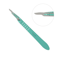 Disposable Scalpels Stainless Steel Blade Plastic Handle Size 15