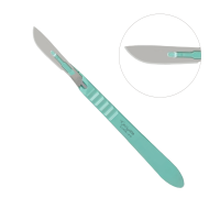 Disposable Scalpels Stainless Steel Blade Plastic Handle Size 22