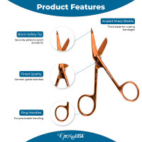 Lister Bandage Scissors 5 1/2" Rose Gold Coated