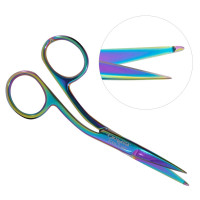 Hi Level Lister Bandage Scissors 4 1/2" Rainbow Color Coated