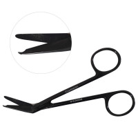 Stitch Scissors Stainless Steel 4 1/2" 45 Degree Gun Metal Coated