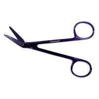 Stitch Scissors Stainless Steel 4 1/2" 45 Degree Purple Coated