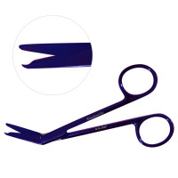Stitch Scissors Stainless Steel 4 1/2" 45 Degree Purple Coated