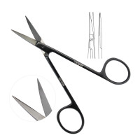 Iris Scissors 4 1/2“ Straight Gun Metal Coated