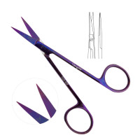 Iris Scissors 4 1/2“ Straight Purple Coated