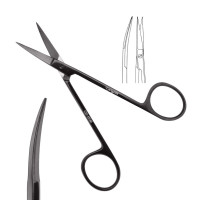 Iris Scissors 4 1/2“ Curved Gun Metal Coated