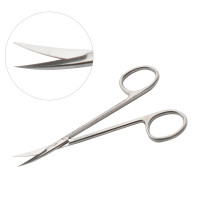Iris Scissors Curved 4 1/2" - Sharp Tips