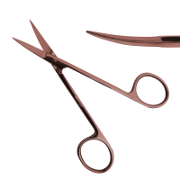 Iris Scissors 4 1/2“ Curved Rose Gold Coated