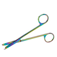 Littauer Stitch Scissors 4 1/2" Straight Rainbow Coated