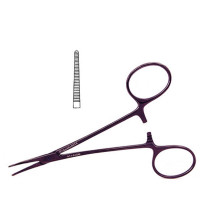 Halsted Mosquito Forceps 4 3/4" Straight - Purple Coated