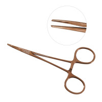 Halsted Mosquito Forceps 4 3/4" Curved - Rose Gold Coated