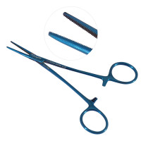 Kelly Hemostatic Forceps 5 1/2" Straight - Blue Coated