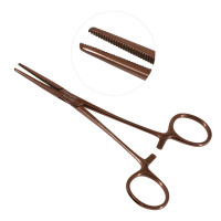 Kelly Hemostatic Forceps 5 1/2" Straight - Rose Gold Coated