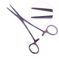 Crile Hemostatic Forceps Straight 5 1/2" Purple Coated