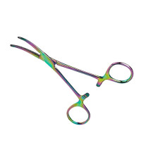 Crile Hemostatic Forceps Curved 5 1/2" Rainbow Coated