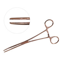 Rochester Carmalt Forceps Curved 8" Rose Gold Coated