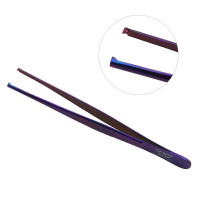Thumb Tissue Forceps 5" 1x2 Teeth Purple Coated
