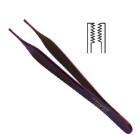 Brown Adson Forceps 4 3/4" Purple Coated