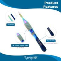 Brown Adson Forceps 4 3/4" Rainbow Coated 7x7 Teeth