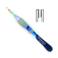 Brown Adson Forceps 4 3/4" Rainbow Coated 7x7 Teeth