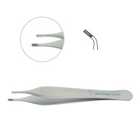 Adson Brown Tissue Forceps 7x7 Side Grasping Teeth Angular 4 3/4"