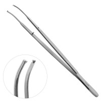 Gerald Tissue Forceps Curved 7" 1x2 Teeth