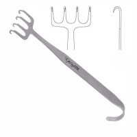 Freeman Face Lift Retractor 7" Straight 36mm 4 Prongs in Line Sharp